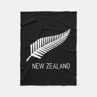 Schwarzes Neuseeland-Farn-Shirt für Männer Schwarz Fleecedecke
