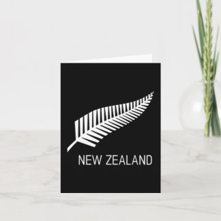 Schwarzes Neuseeland-Farn-Shirt für Männer Schwarz Karte