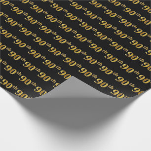 Schwarzes, (Ninetieth) Ereignis des Imitat-Gold90. Geschenkpapier