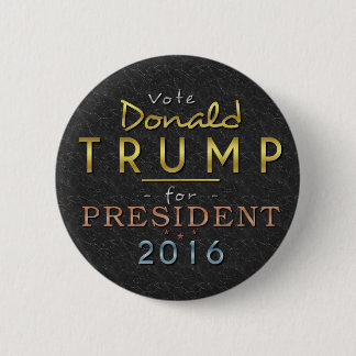 Schwarzes nobles Donald- Trumppräsidenten-2016 Button