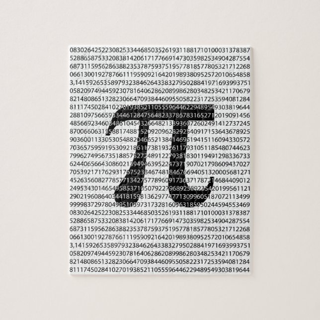 Schwarzes Number pi day mathematical symbol (Vertikal)