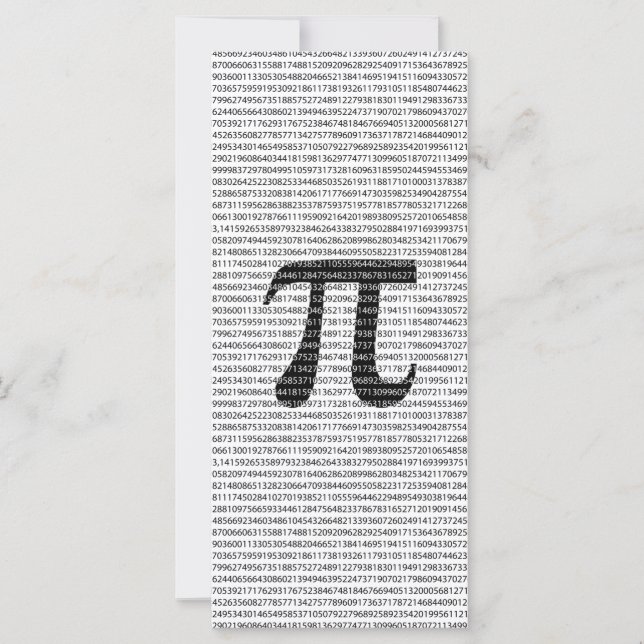 Schwarzes Number pi day mathematical symbol (Vorderseite)
