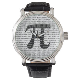 Schwarzes Number pi day mathematical symbol Armbanduhr