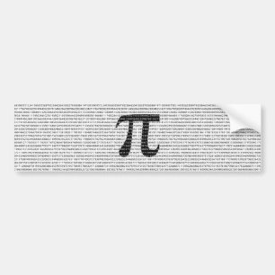 Schwarzes Number pi day mathematical symbol Autoaufkleber