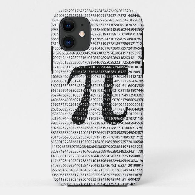 Schwarzes Number pi day mathematical symbol Case-Mate iPhone Hülle (Rückseite)