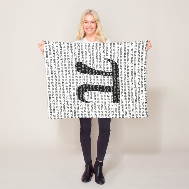 Schwarzes Number pi day mathematical symbol Fleecedecke (Beispiel)