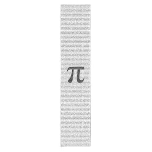 Schwarzes Number pi day mathematical symbol Kurzer Tischläufer