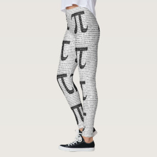 Schwarzes Number pi day mathematical symbol Leggings