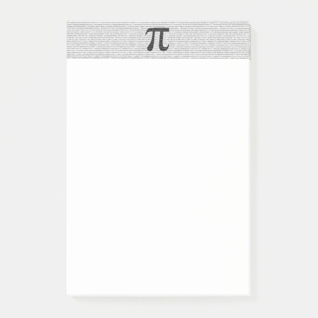 Schwarzes Number pi day mathematical symbol Post-it Klebezettel (Vorderseite)