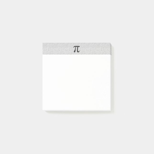 Schwarzes Number pi day mathematical symbol Post-it Klebezettel (Vorderseite)