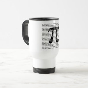 Schwarzes Number pi day mathematical symbol Reisebecher