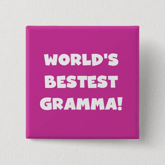 Schwarzes oder Weiß des Gut-est Gramma der Welt Button (Vorderseite)