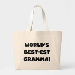 Schwarzes oder Weiß des Gut-est Gramma der Welt Jumbo Stoffbeutel