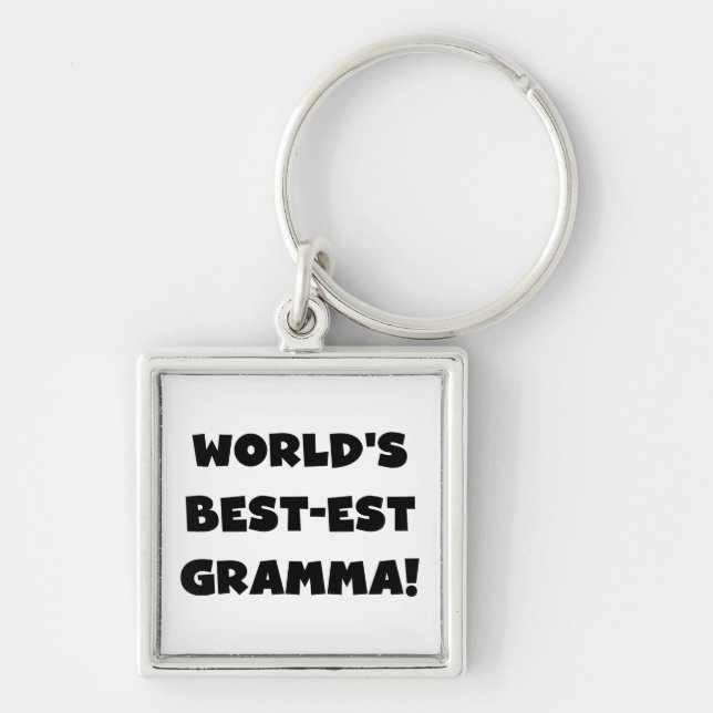 Schwarzes oder Weiß des Gut-est Gramma der Welt Schlüsselanhänger (Vorne)