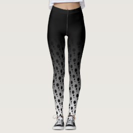 Schwarzes Ombre mit schwarzem u. weißem Leggings