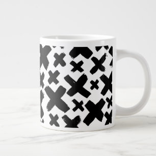 Schwarzes Paint Splash Muster Jumbo-Tasse