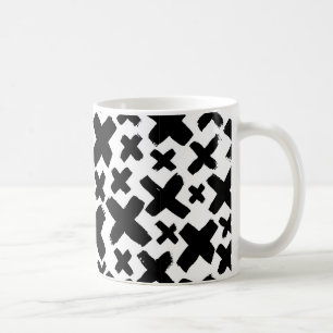 Schwarzes Paint Splash Muster Kaffeetasse