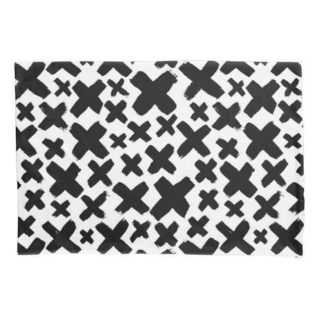 Schwarzes Paint Splash Muster Kissenbezug (Vorderseite-Links)
