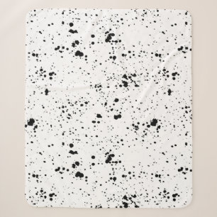 Schwarzes Paint-Spritzer-Muster Sherpadecke