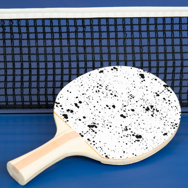 Schwarzes Paint-Spritzer-Muster Tischtennis Schläger (InSitu)
