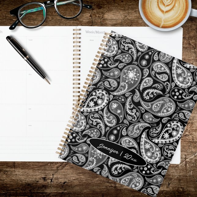 Schwarzes Paisley Planer (Von Creator hochgeladen)
