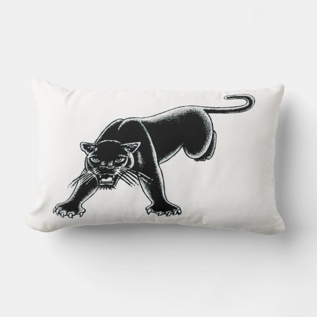 Schwarzes Panther Pillow Lendenkissen (Vorderseite)