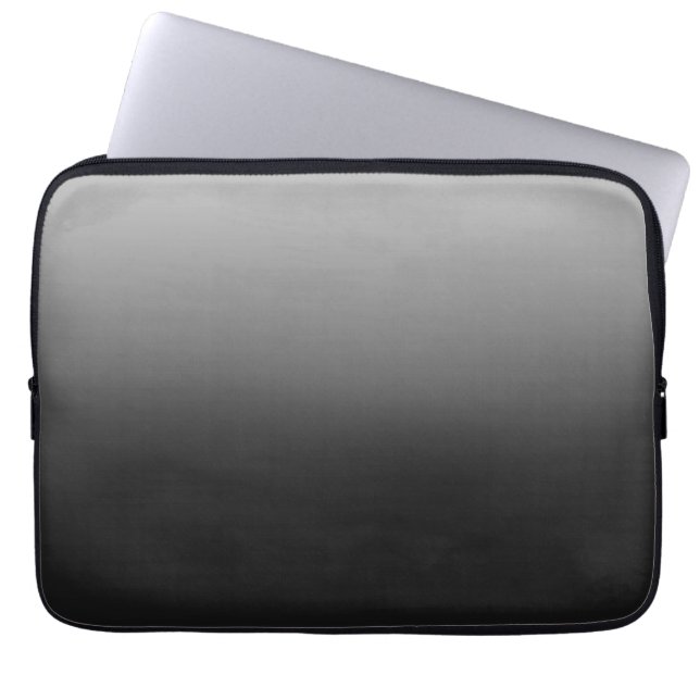 Schwarzes Papier Laptopschutzhülle (Vorderseite)