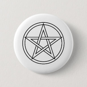Schwarzes Pentagramm Button