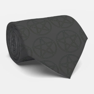 Schwarzes Pentagramm Krawatte