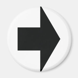 schwarzes Pfeilrecht Magnet