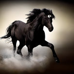 Schwarzes Pferd<br><div class="desc">Schwarzes Pferd läuft in den Wellen am Strand. Dieses digitale Grafikdesign wurde durch das Anschauen des alten Films Black Stallion inspiriert.</div>