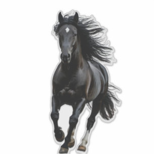 Schwarzes Pferd Aufkleber