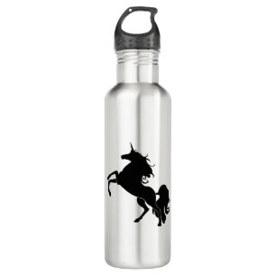 Schwarzes Pferd Edelstahlflasche