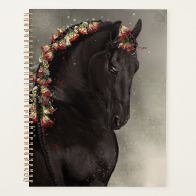 Schwarzes Pferd, Friesen - Kalender, Planer (Vorderseite)