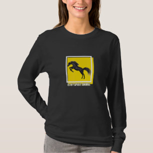 Schwarzes Pferd ist mein Geist Tier Schwarzes Pfer T-Shirt