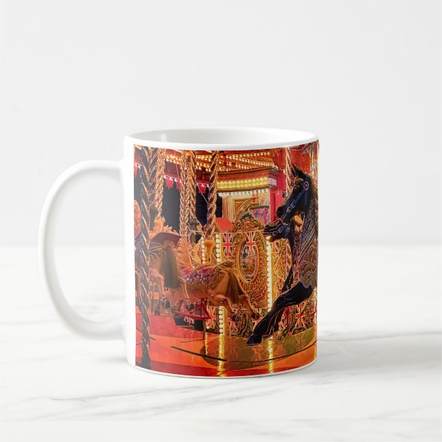Schwarzes Pferd Kaffeetasse (Links)