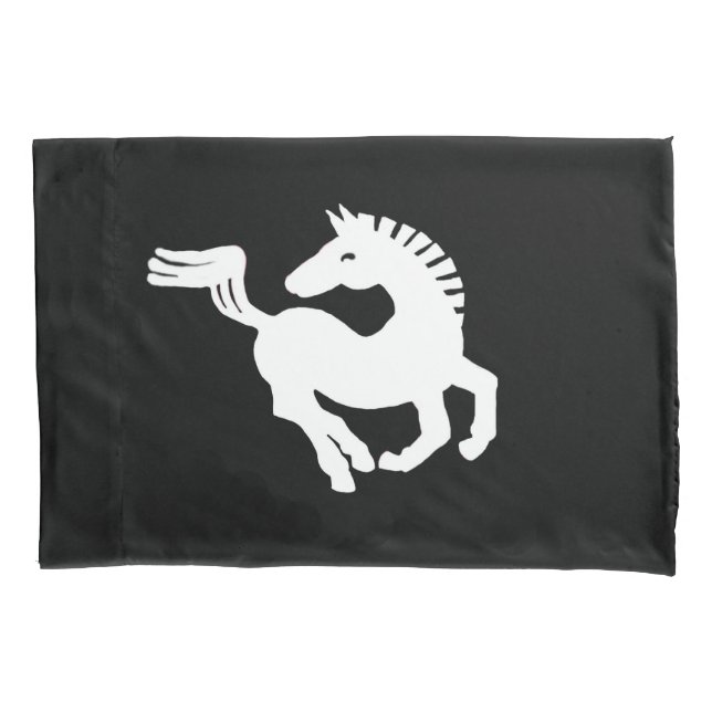 Schwarzes Pferd Kissenbezug (Vorderseite)