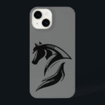 Schwarzes Pferd Logo Grafik Reittier iPhone 14 Hülle<br><div class="desc">Schwarzes Pferd Logo Grafik Reittier</div>