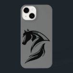 Schwarzes Pferd Logo Grafik Reittier iPhone 14 Hülle<br><div class="desc">Schwarzes Pferd Logo Grafik Reittier</div>