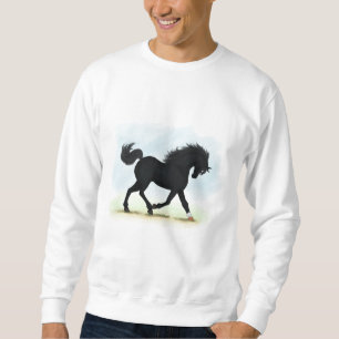 Schwarzes Pferd mit Star & Sock (Black Beauty) Sweatshirt