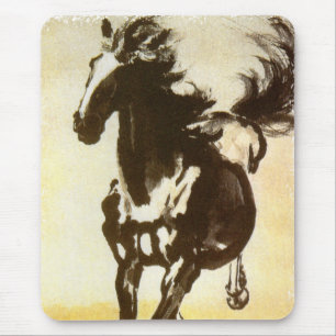 Schwarzes Pferd Mousepad