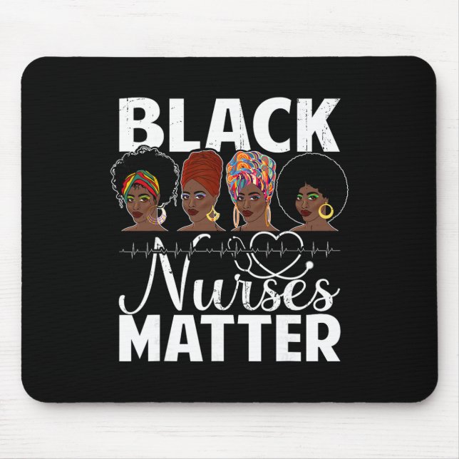 Schwarzes Pflegepersonal Problem - Afroamerikanisc Mousepad (Vorne)