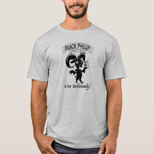 Schwarzes Phillip-Butterziegent-shirt T-Shirt