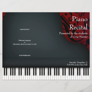 Schwarzes Piano zum Programm "Rote Flecken"