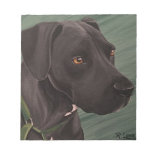 Schwarzes Pitbull Notizblock