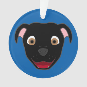Schwarzes Pitbull stellen gegenüber Ornament
