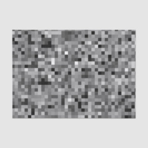 Schwarzes Pixel-Mosaik Seidenpapier