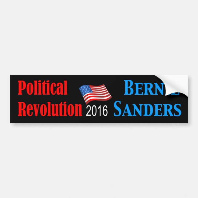 Schwarzes politisches Rev.Bernie Autoaufkleber (Vorne)