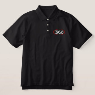 Schwarzes Polo mit gesticktem BGO Logo