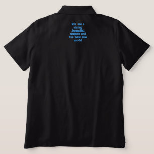 Schwarzes Poloshirt für Frauen